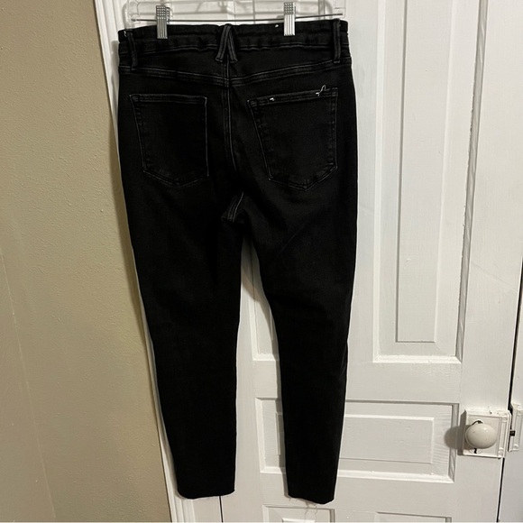 Good American Good Legs Skinny Jeans Black 184 Raw Hem Size 12 31 Inches T1 - Picture 5 of 9